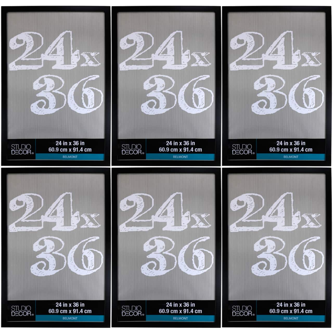6 Pack: Black 24&#x22; x 36&#x22; Belmont Frame by Studio D&#xE9;cor&#xAE;